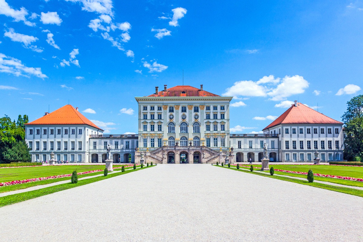 Frontansicht von Schloss Nymphenburg